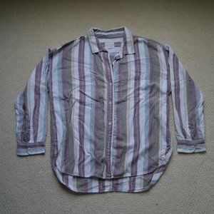 American Eagle Multi-Colored Striped Button Down